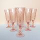 18 verres à pied rose rosaline
