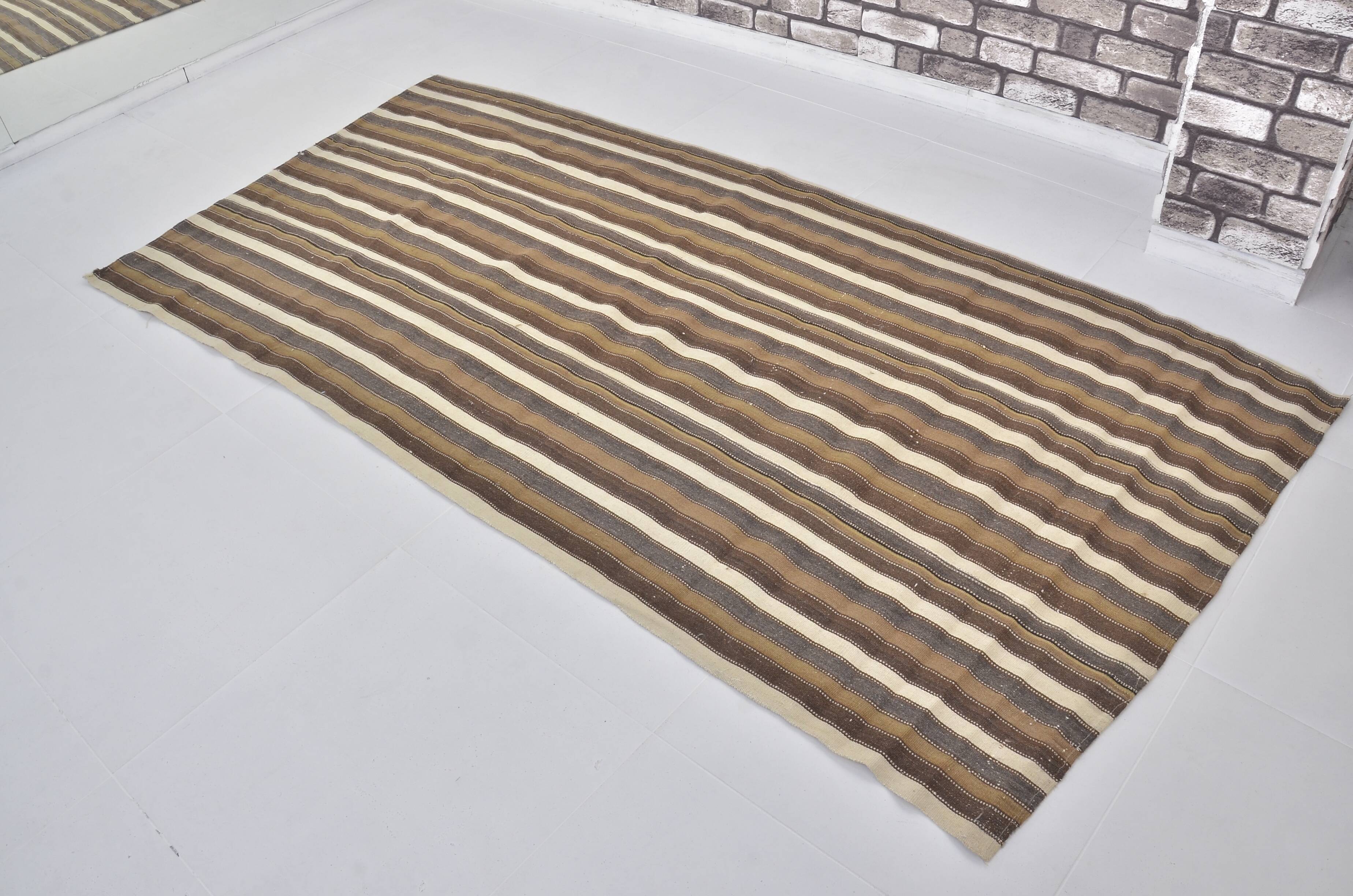 Turkish Neutral Stripe Kilim Rug sku 1655