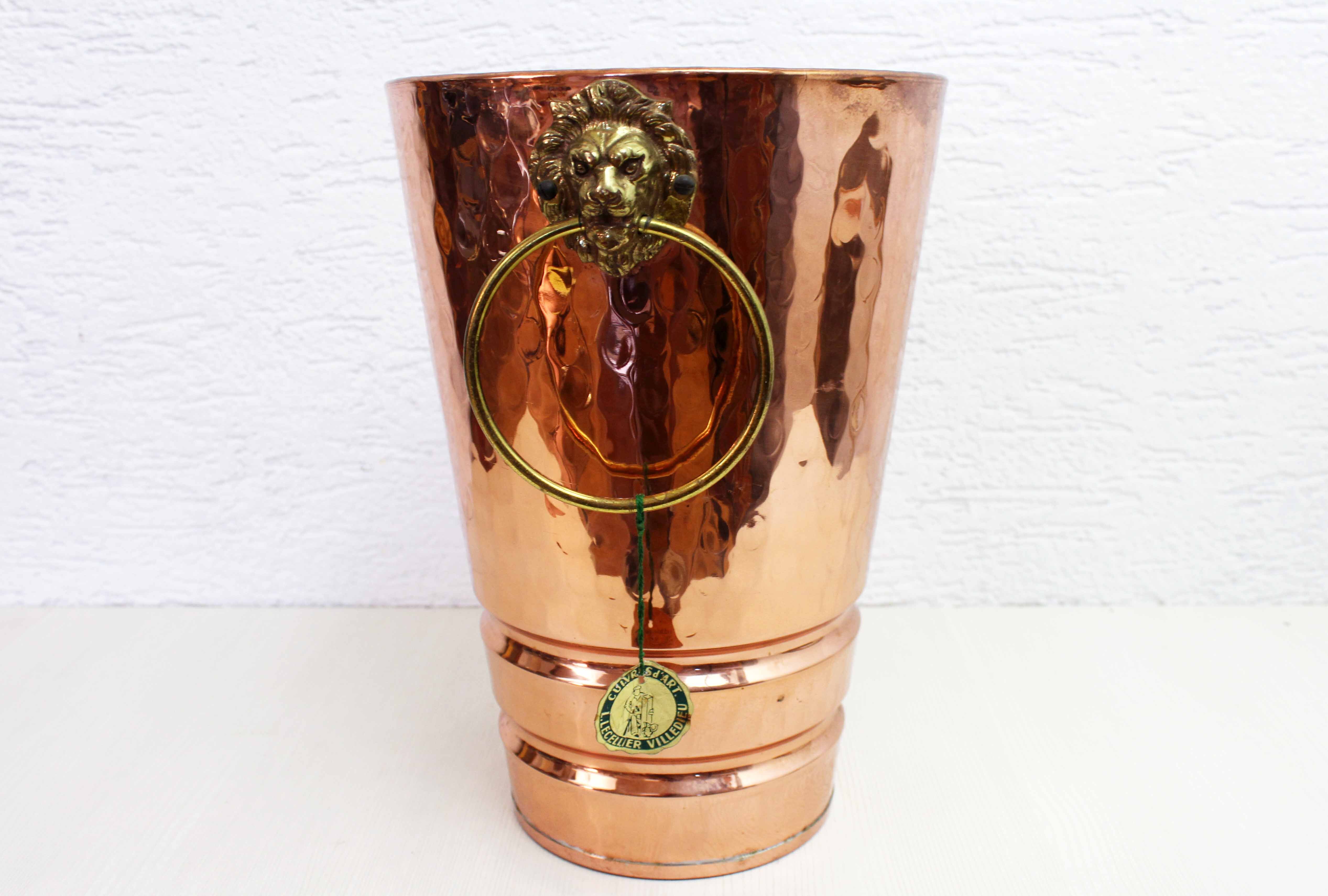 Lecellier copper and brass umbrella door