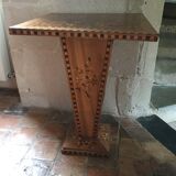 Marquetry table/pedestal table