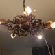 Vintage chandelier in gilded metal