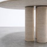 Round dining table in travertine – Ø 140 cm