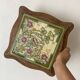 Art Nouveau wood and ceramic trivet