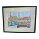 Tableau aquarelle port