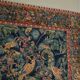 Mid Century wall tapestry with birds, animals, and leaves, Belgium 1960s.