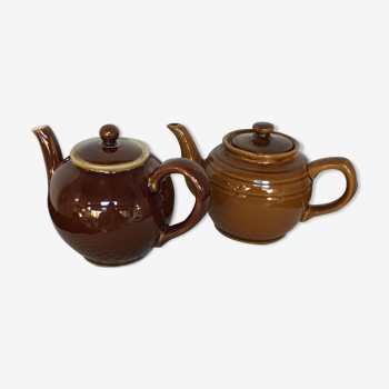 Duo of teapots or vintage bistro coffee makers
