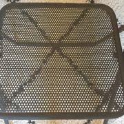 Pair of folding chairs in perforated metal