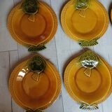 8 antique plates in majolica fish shape