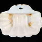 Old white enamelled sheet soap dish
