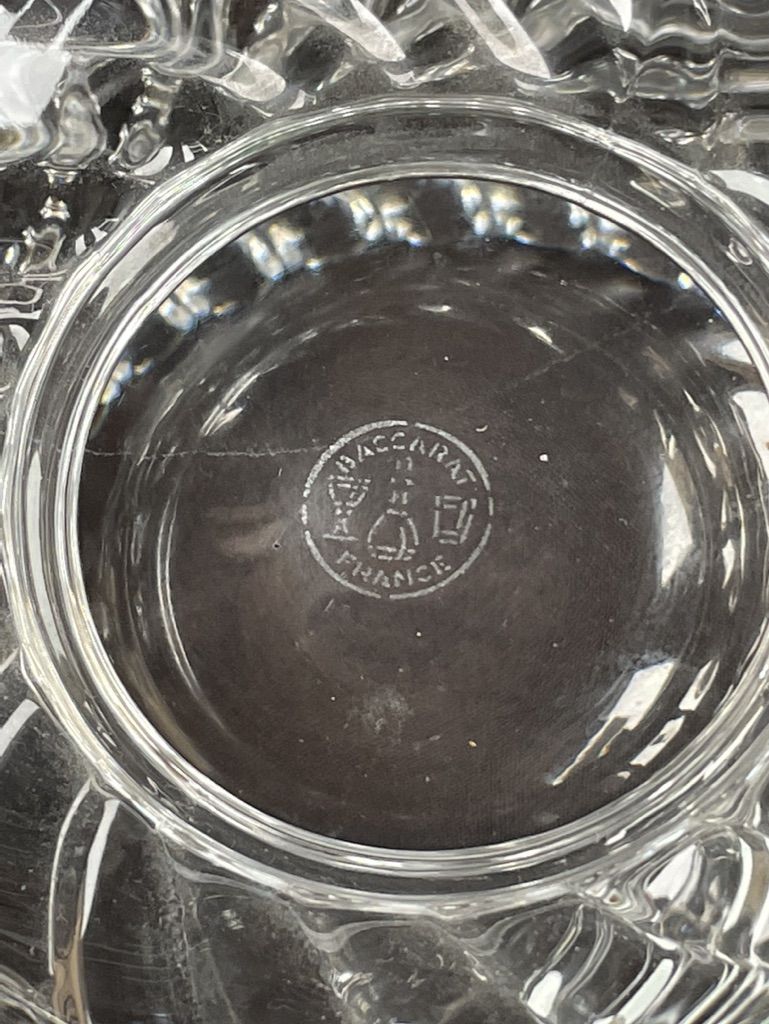Art Deco - Crystal stamped Baccarat sugar pot