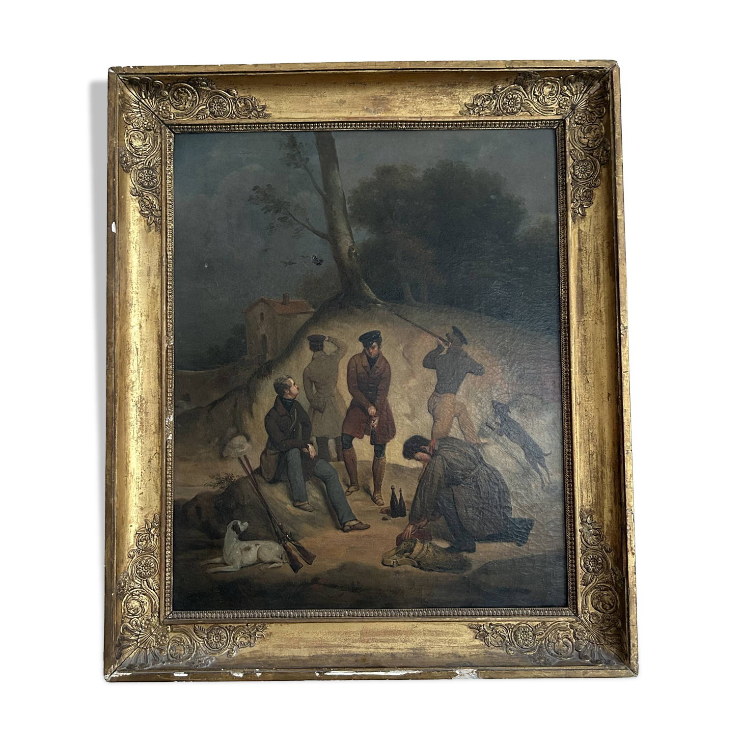 Tableau ancien classique, Scène de chasse