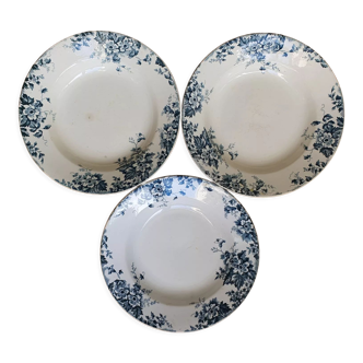 Set of 3 plates terre de fer marie louise