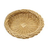 Braided wicker basket