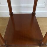 Nightstand, vintage side table with a drawer and a low shelf in solid wood