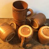 Set of 6 vintage stoneware cups