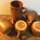 Set of 6 vintage stoneware cups