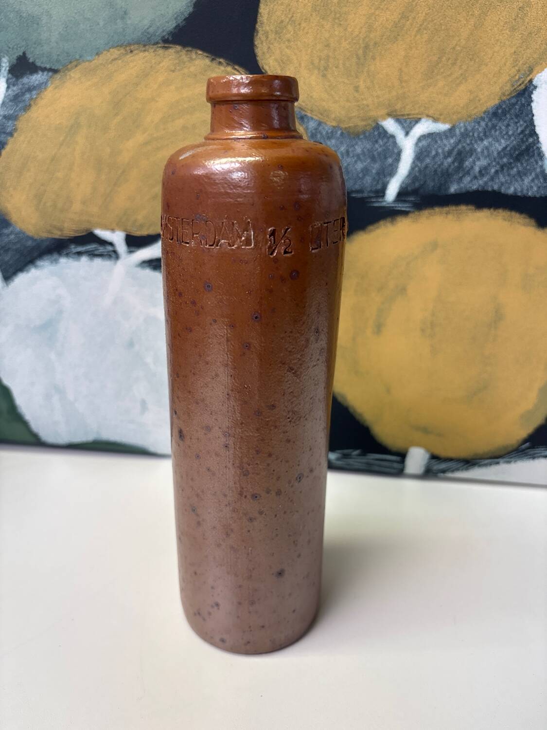 Antique stoneware bottle