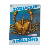 Affiche originale loterie nationale zodiaque Cancer