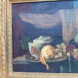 Painting signed Oil on canvas circa 1986 dimension: height -58cm- width -67cm-