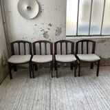 4 Scandinavian mahogany chairs