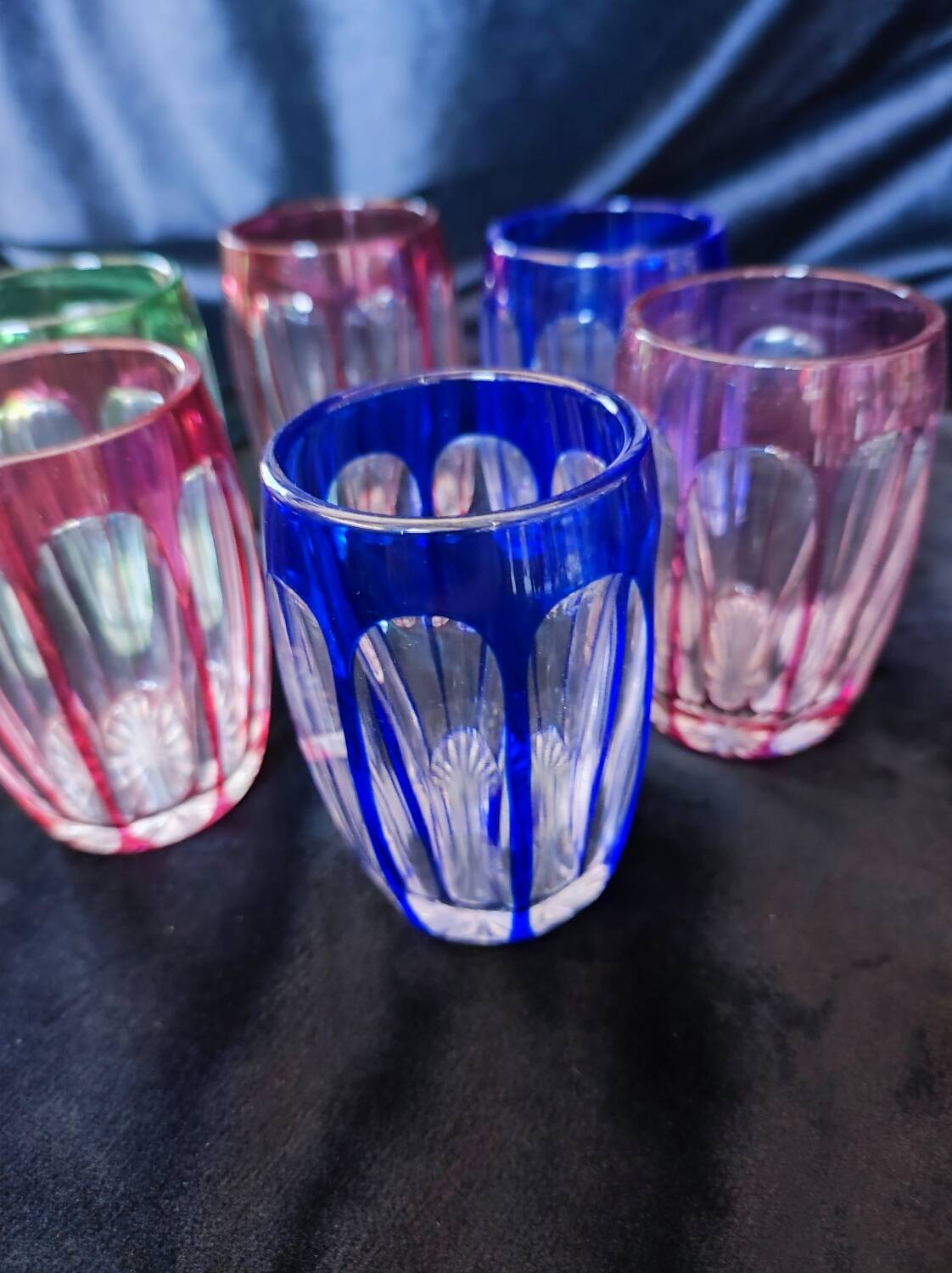 Saint-Louis overlay crystal port liqueur service