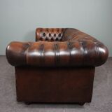 Chesterfield sofa 2.5 seats in cowhide leather