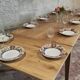 Large authentic farmhouse table made of solid French oak.