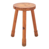 Wooden tripod stool, 1950s mountain furniture