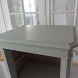 Bookcase, vintage dresser re-enchanted in verdigris waxed finish.