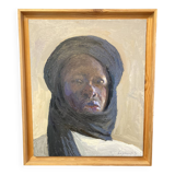 Omar Logang (1966), Huile sur toile représentant un Touareg
