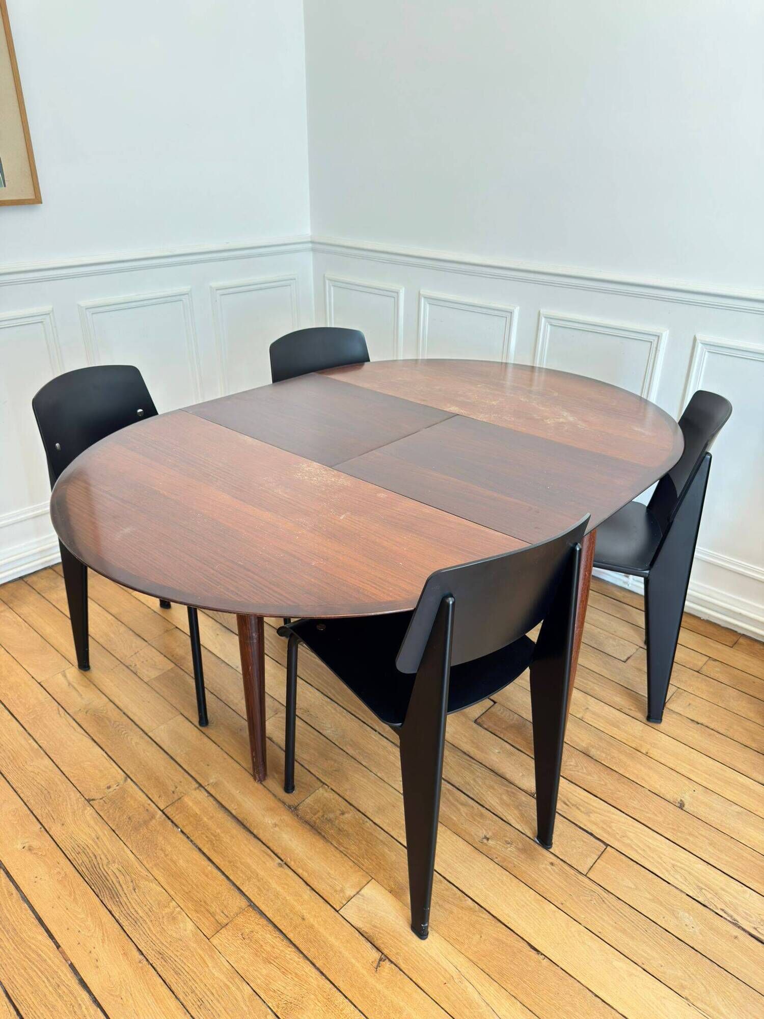 Round dining table Lubke in rosewood from the 1960s.