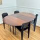 Round dining table Lubke in rosewood from the 1960s.