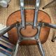 4 chaises en Formica bleu