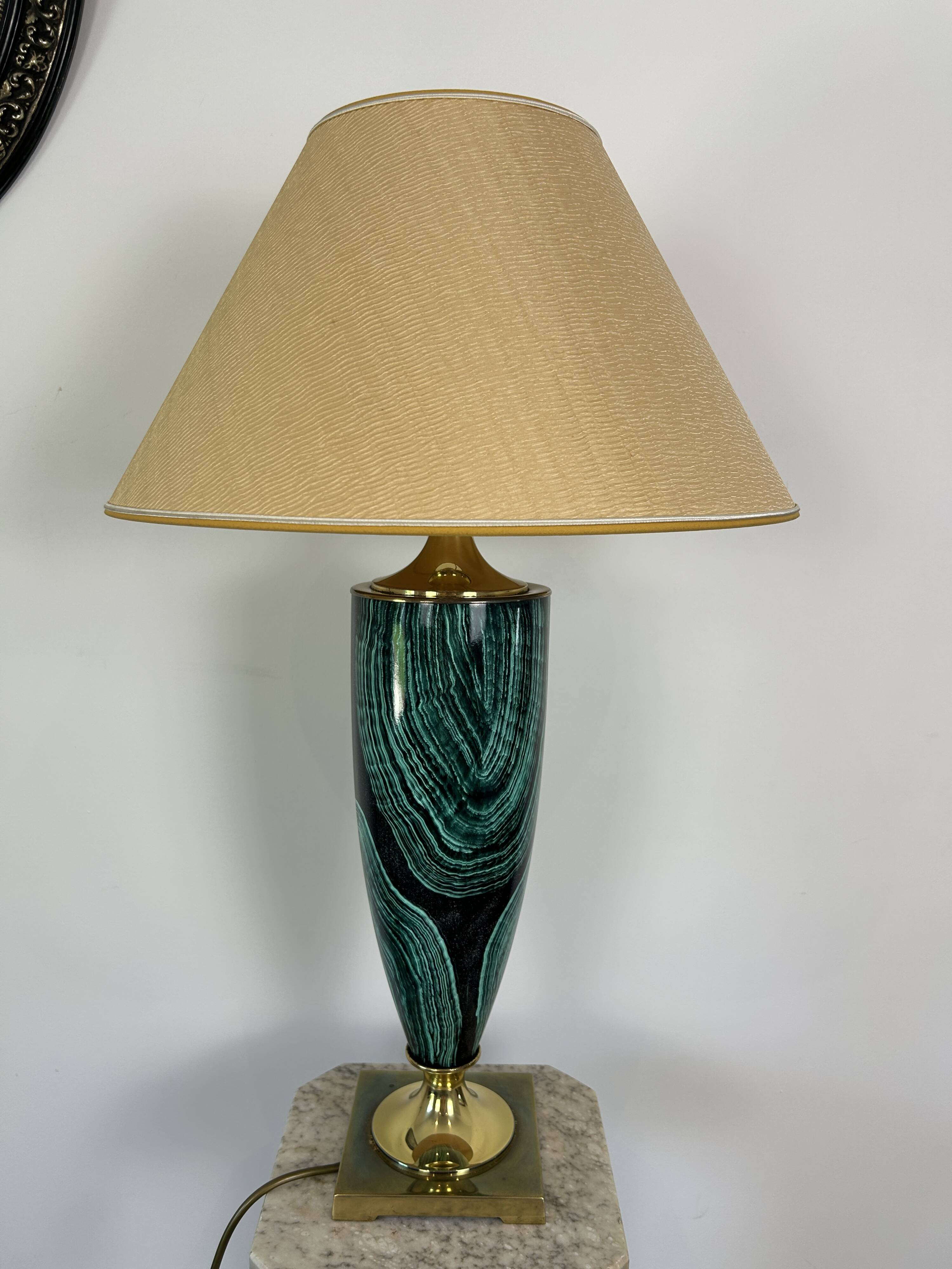 Superb ceramic lamp from the house "Le Dauphin".