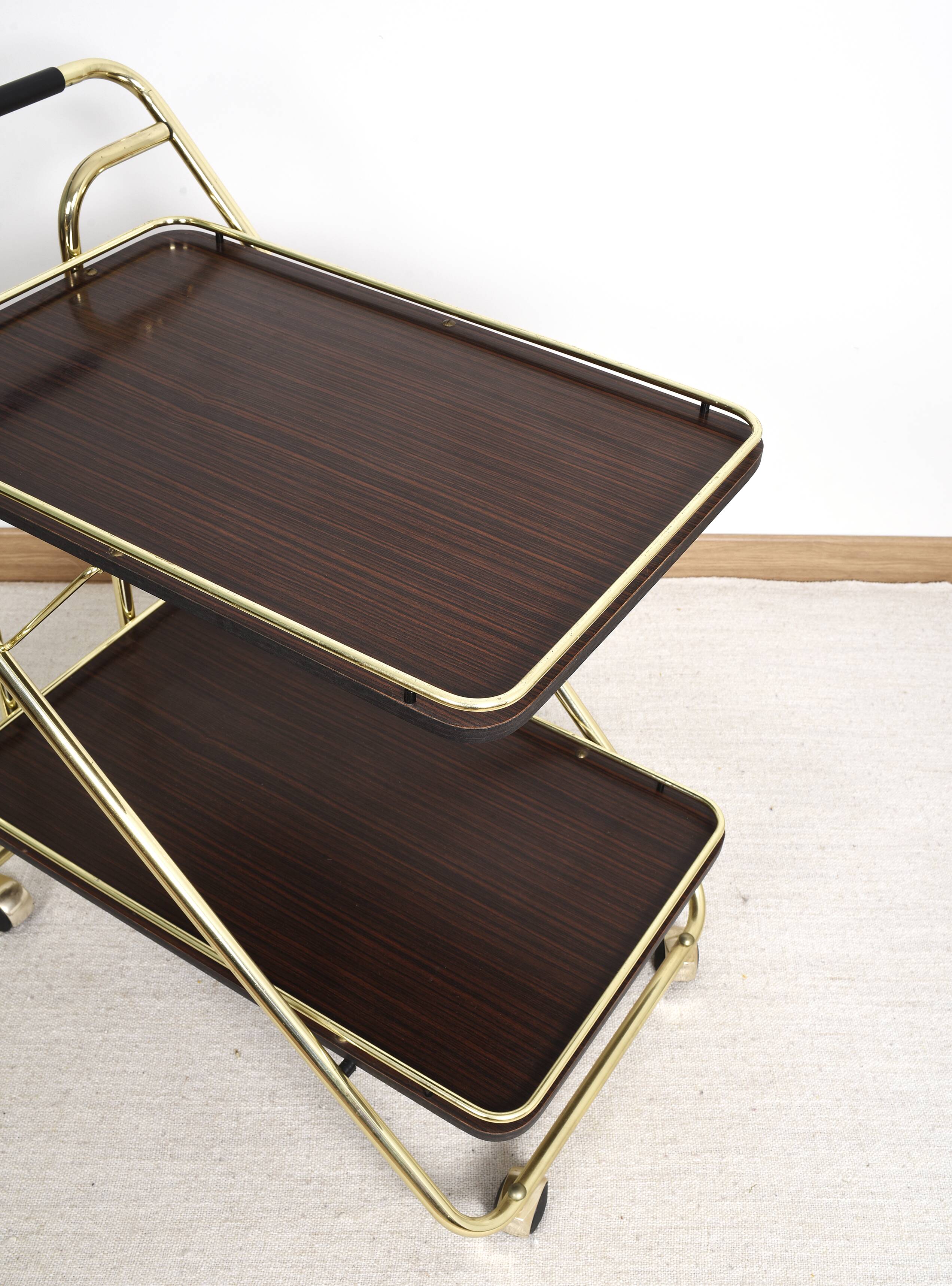 Trolley, bar service, folding table, in formica