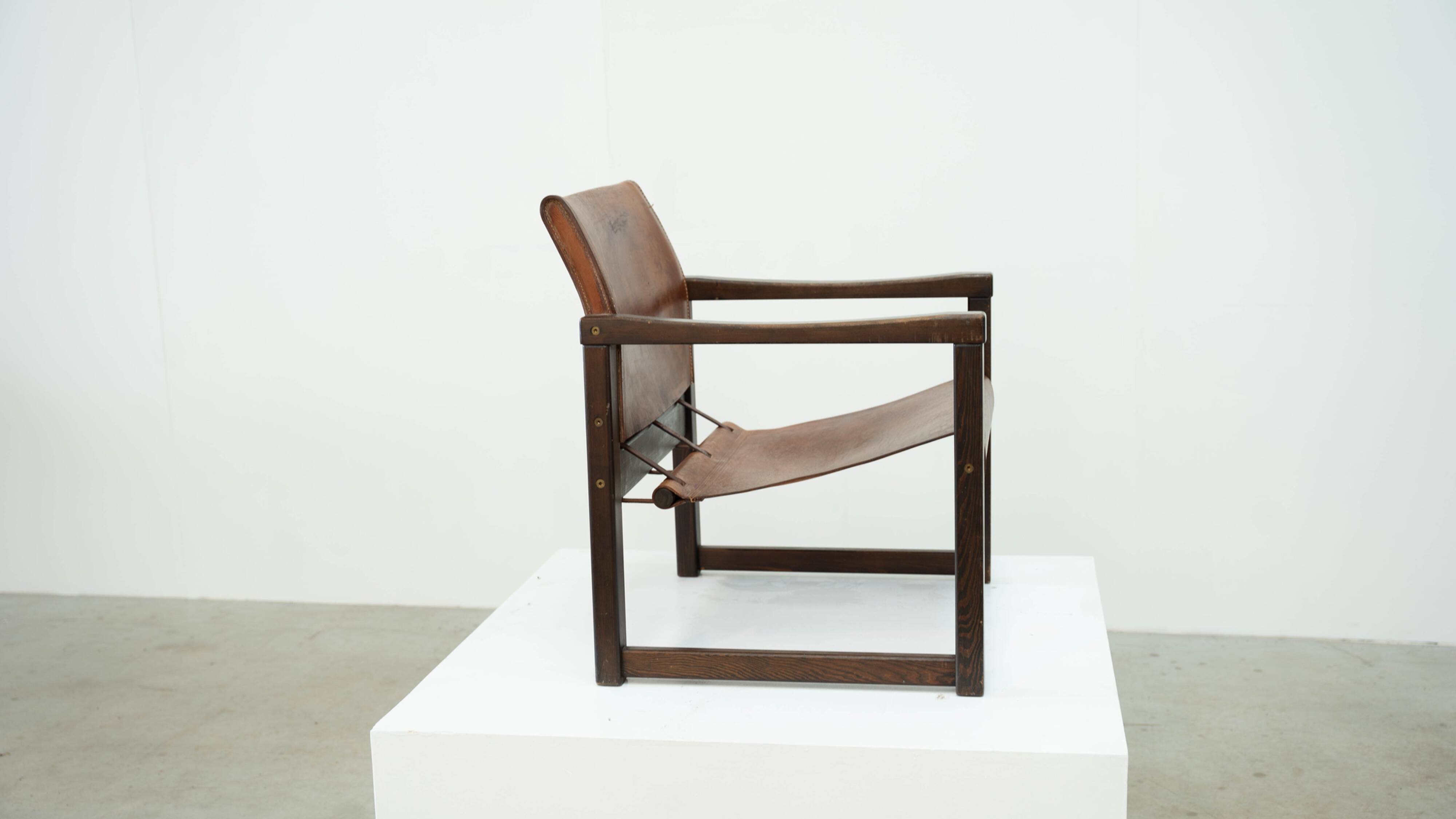 Early Karin Mobring for Ikea leather safari lounge chair