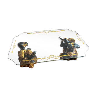 Glass coffee table