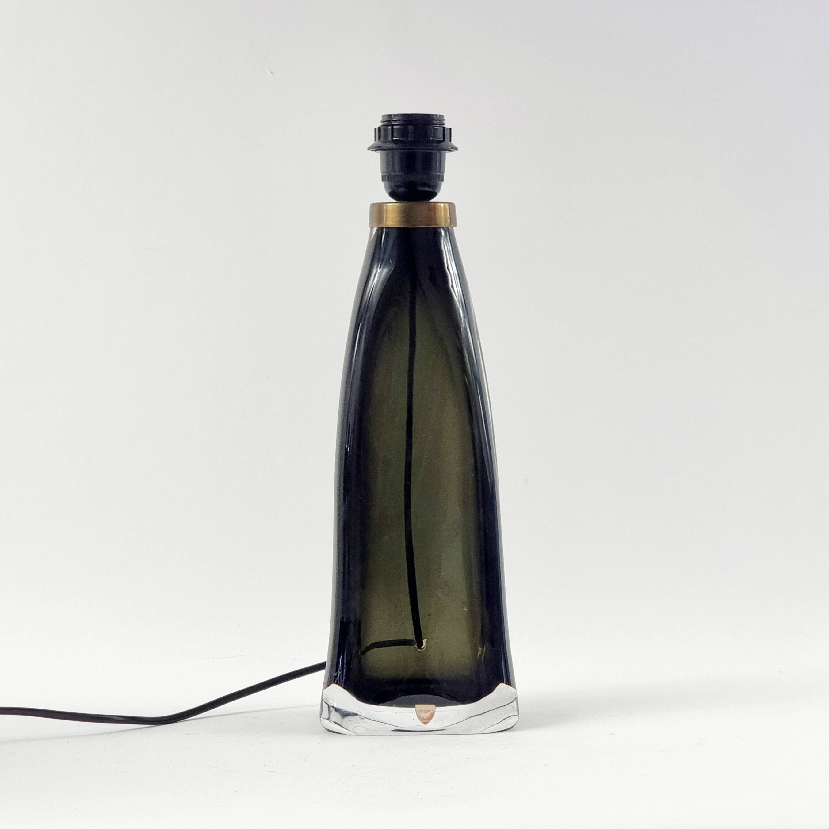 Mid Century Scandinavian Glass Table Lamp by C.Fagerlund for Orrefors, 60s