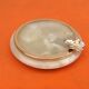 1970s onyx ashtray golden metal strapping