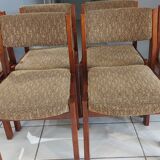 Suite of 6 vintage Baumann dining chairs 1970