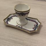 Coquetier and its Limoges Art Deco earthenware tray