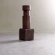 Sculptural solid wood pedestal