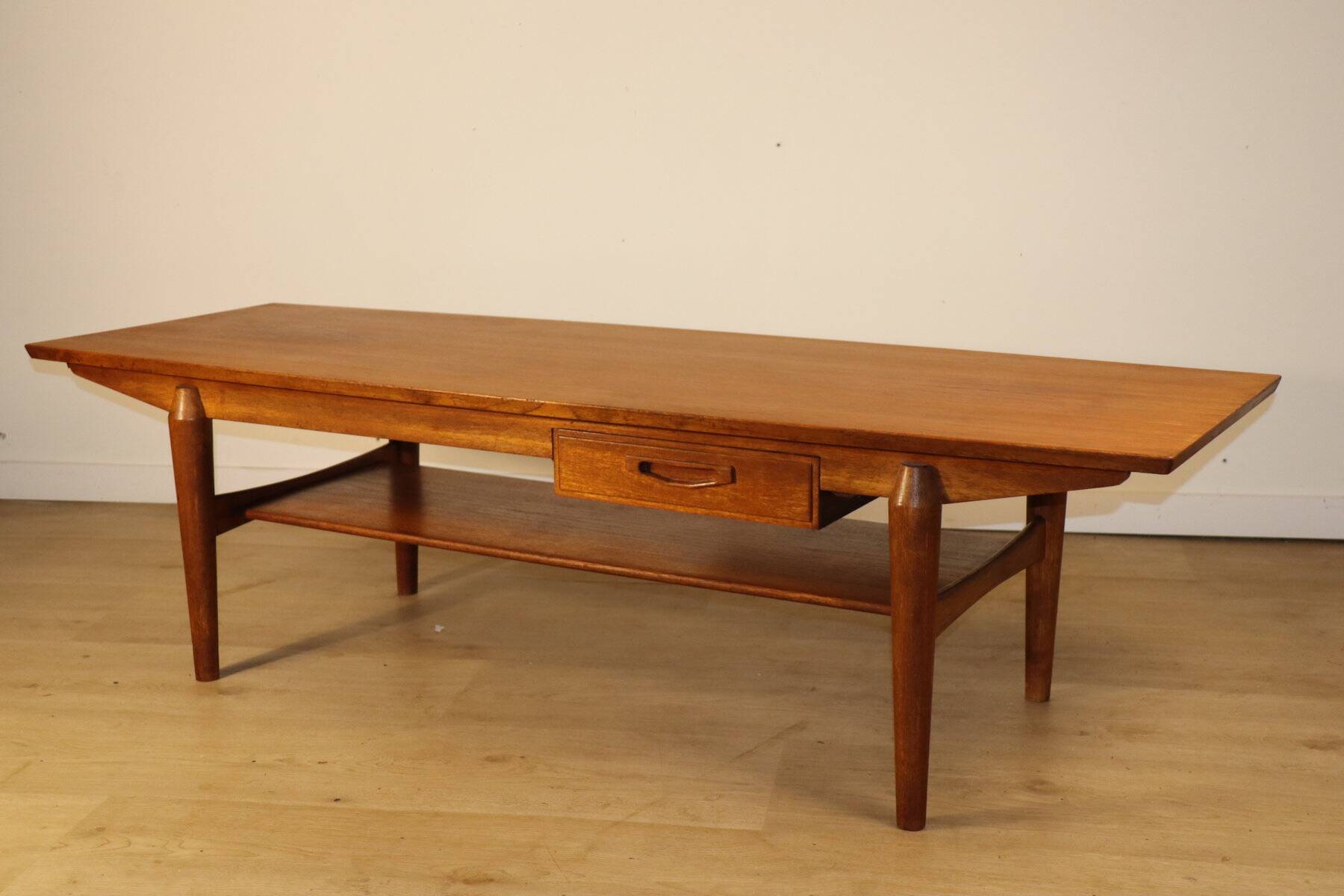 Scandinavian teak coffee table from the 1960s.