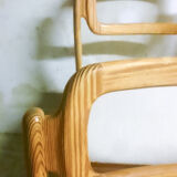 4 chairs by Johannes Andersen for Uldum Møbelfabrik, in pine, Scandinavian design, Denmark 1960's