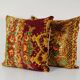 Set of 2 vintage velvet cushion covers 51x51 cm