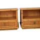 Pair of bedside tables in rattan bamboo and vintage canning Dal vera