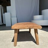 table basse en teck blond quadripode