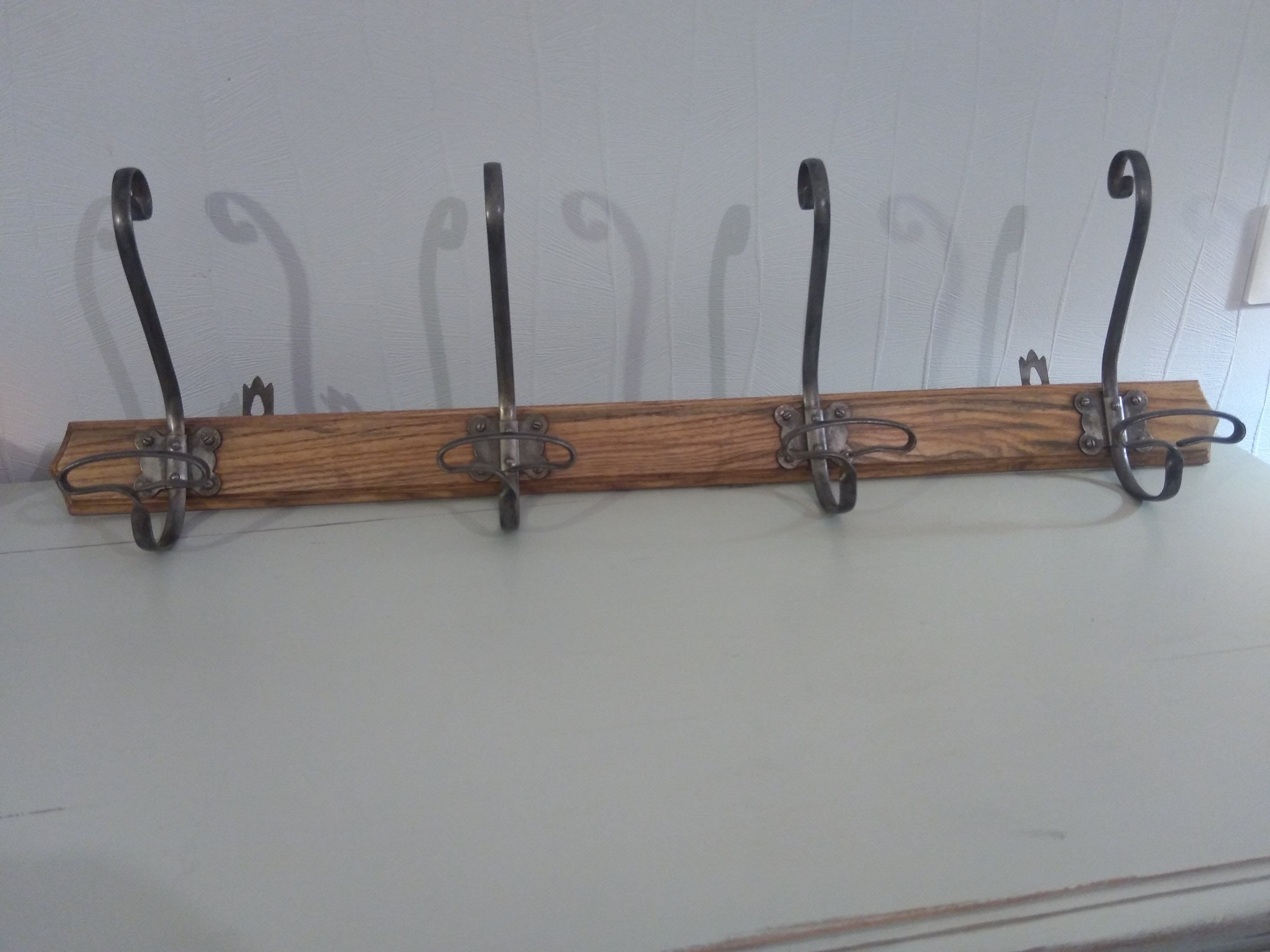Coat rack wood and metal
