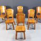 Chaises à repas vintage en pin - 1970
