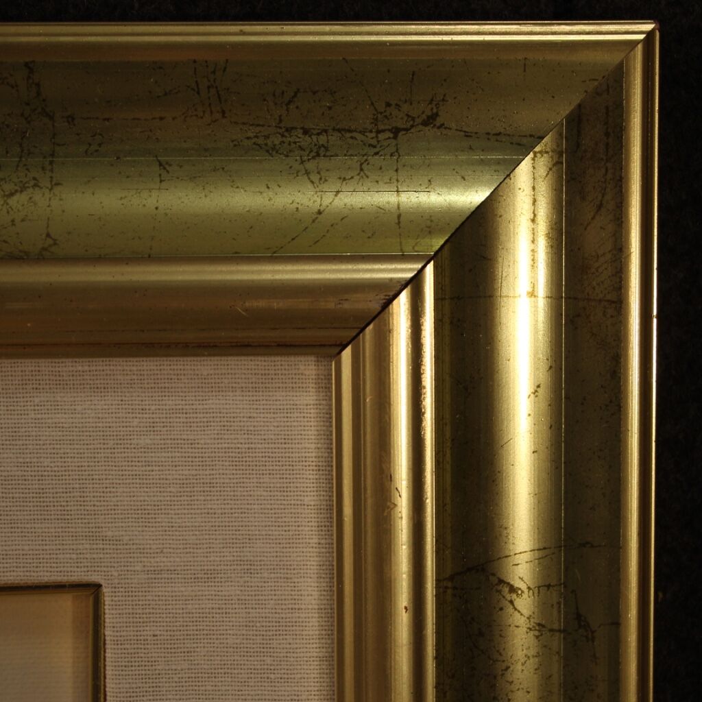 Italian winter landscape painting oil on canvas